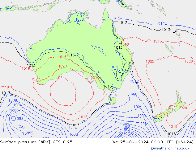 GFS 0.25: St 25.09.2024 06 UTC