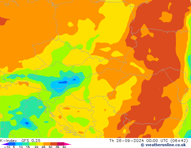 K-Index GFS 0.25 Do 26.09.2024 00 UTC