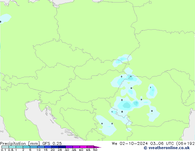 GFS 0.25: śro. 02.10.2024 06 UTC