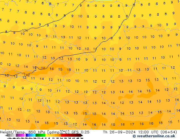 Z500/Regen(+SLP)/Z850 GFS 0.25 do 26.09.2024 12 UTC