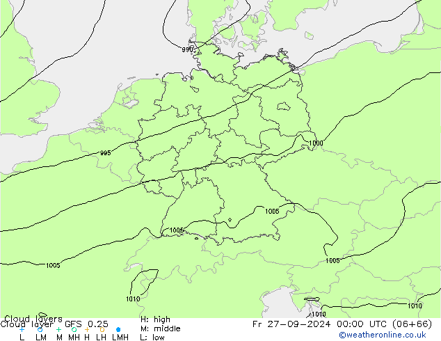 Cloud layer GFS 0.25 Sex 27.09.2024 00 UTC