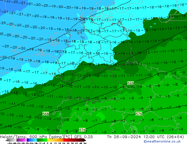 Z500/Regen(+SLP)/Z850 GFS 0.25 do 26.09.2024 12 UTC