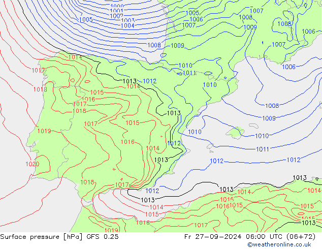 GFS 0.25:  27.09.2024 06 UTC