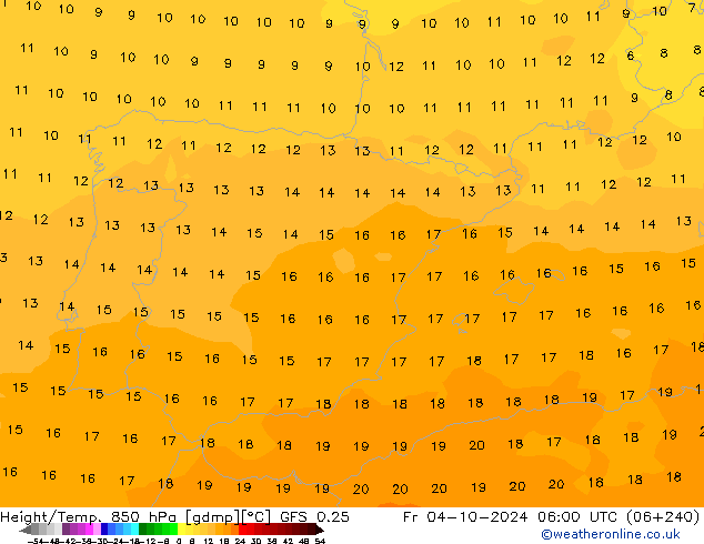 Z500/Rain (+SLP)/Z850 GFS 0.25 Fr 04.10.2024 06 UTC