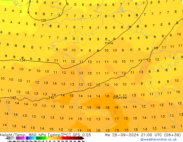 Z500/Regen(+SLP)/Z850 GFS 0.25 wo 25.09.2024 21 UTC