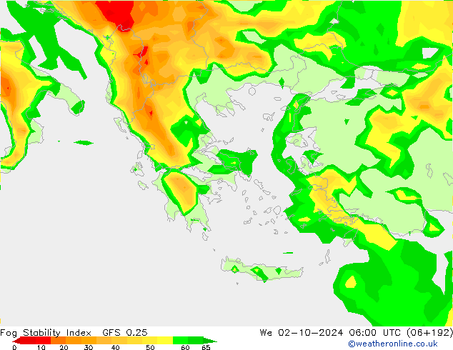 Fog Stability Index GFS 0.25 We 02.10.2024 06 UTC