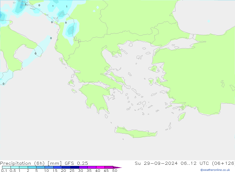 Z500/Rain (+SLP)/Z850 GFS 0.25 dom 29.09.2024 12 UTC