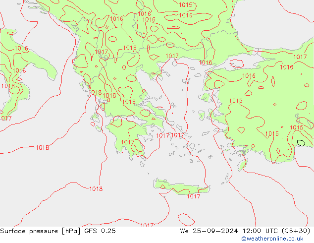 GFS 0.25: Qua 25.09.2024 12 UTC