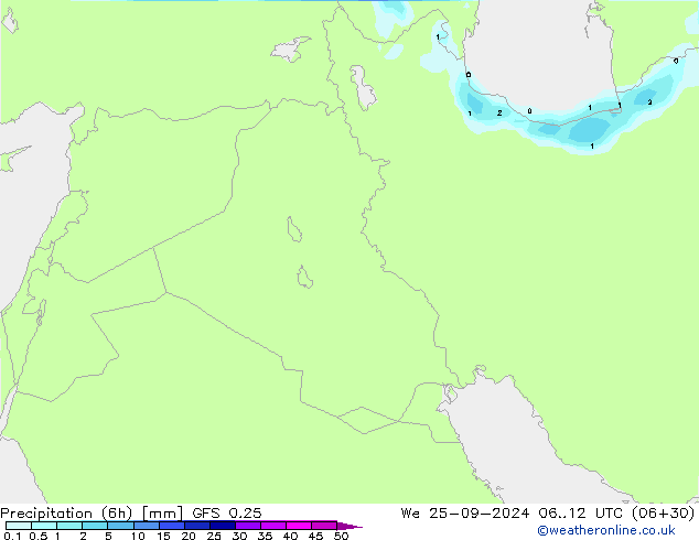 Z500/Rain (+SLP)/Z850 GFS 0.25 We 25.09.2024 12 UTC