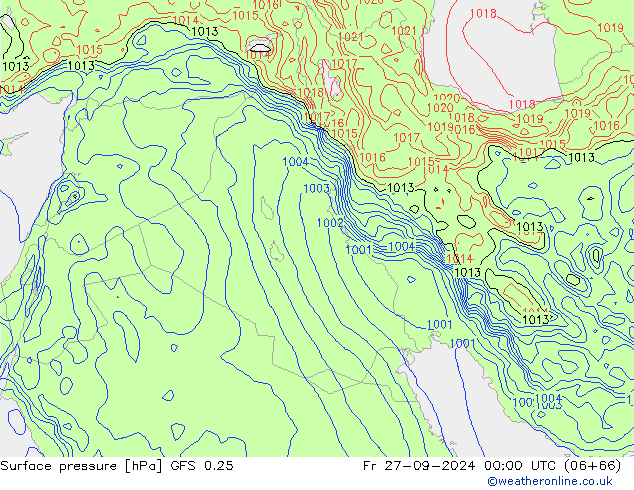 GFS 0.25: Sex 27.09.2024 00 UTC