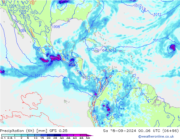 Z500/Yağmur (+YB)/Z850 GFS 0.25 Cts 28.09.2024 06 UTC