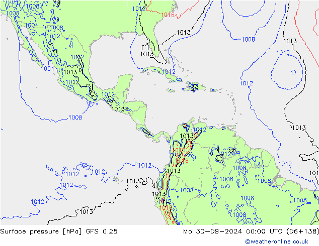 GFS 0.25: pon. 30.09.2024 00 UTC