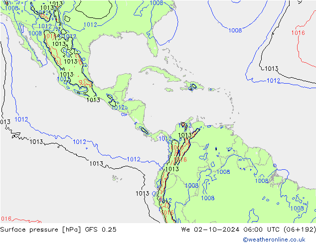 GFS 0.25: mer 02.10.2024 06 UTC