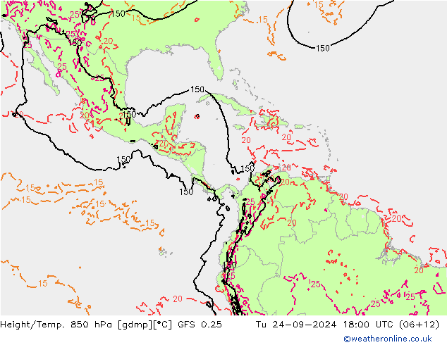 Z500/Rain (+SLP)/Z850 GFS 0.25 mar 24.09.2024 18 UTC