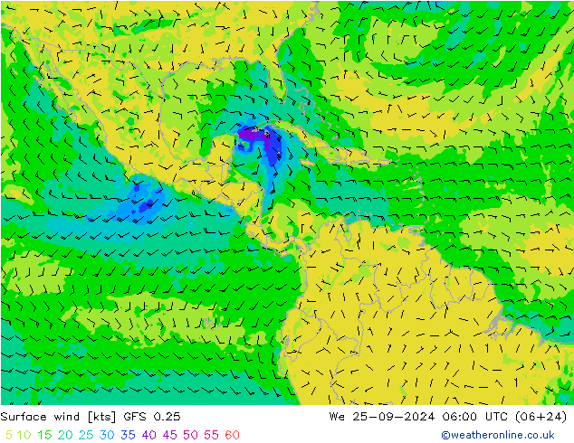  10 m GFS 0.25  25.09.2024 06 UTC