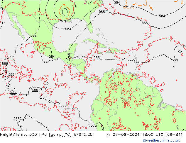 Z500/Regen(+SLP)/Z850 GFS 0.25 vr 27.09.2024 18 UTC