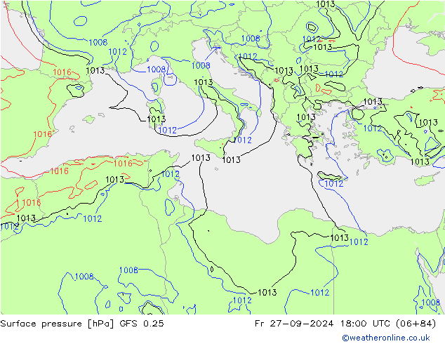 GFS 0.25: пт 27.09.2024 18 UTC