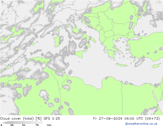 облака (сумма) GFS 0.25 пт 27.09.2024 06 UTC