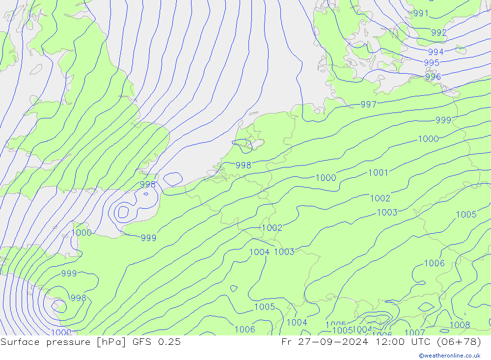 GFS 0.25: пт 27.09.2024 12 UTC