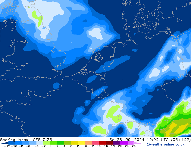 Soaring Index GFS 0.25 сб 28.09.2024 12 UTC