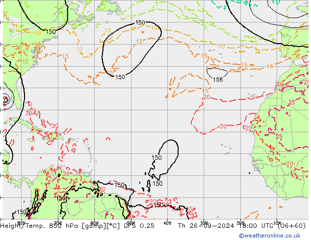 Z500/Rain (+SLP)/Z850 GFS 0.25 чт 26.09.2024 18 UTC