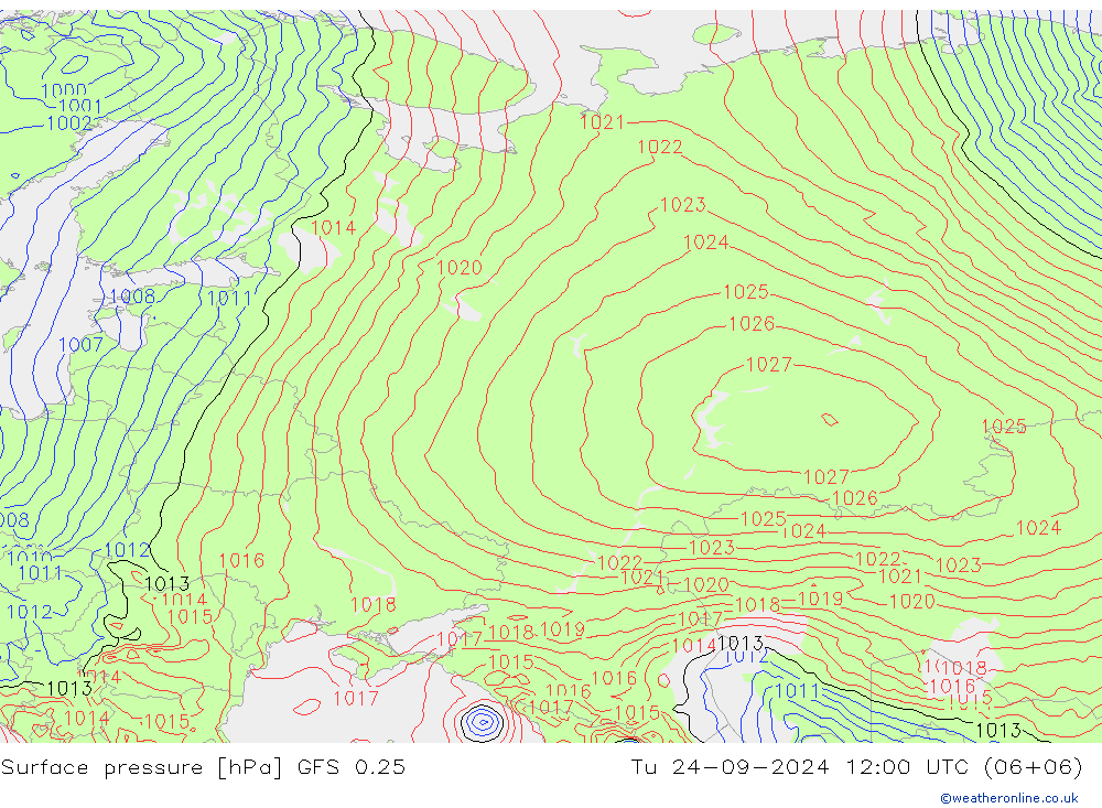 GFS 0.25: mar 24.09.2024 12 UTC