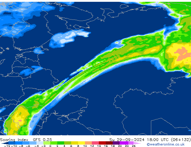 Soaring Index GFS 0.25 Вс 29.09.2024 18 UTC