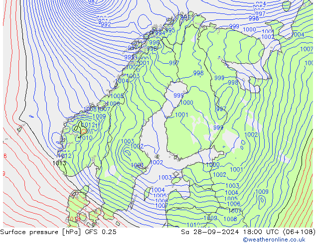 GFS 0.25: So 28.09.2024 18 UTC