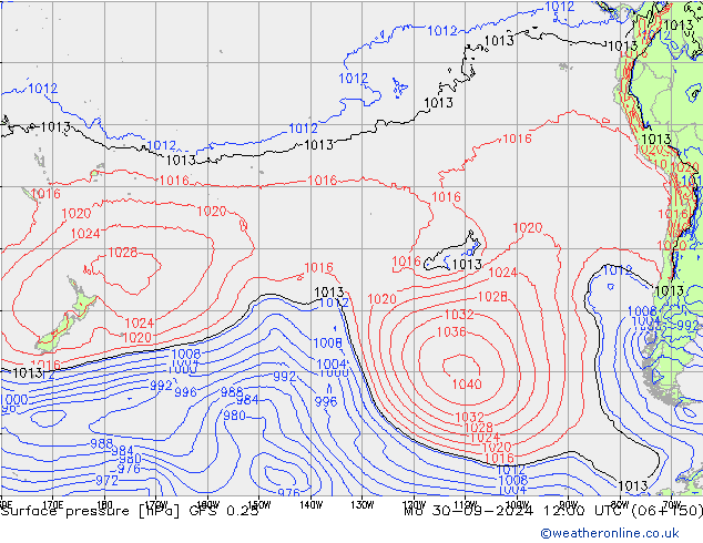 GFS 0.25: Seg 30.09.2024 12 UTC