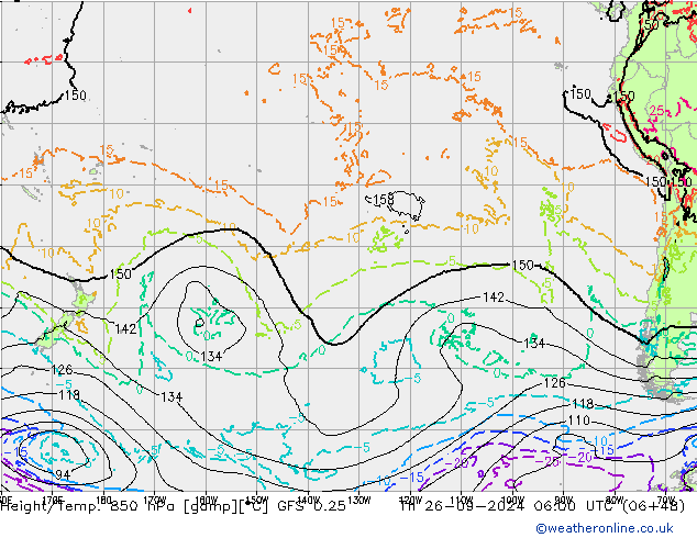 Z500/Regen(+SLP)/Z850 GFS 0.25 do 26.09.2024 06 UTC