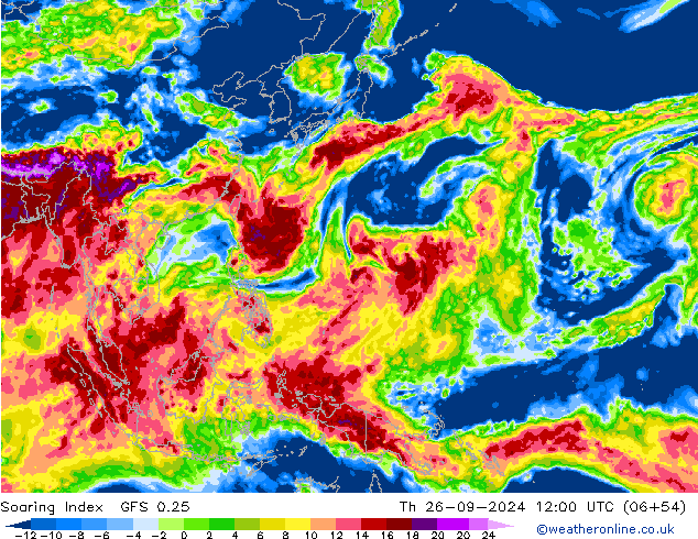 Soaring Index GFS 0.25  26.09.2024 12 UTC