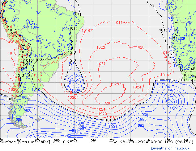 GFS 0.25:  28.09.2024 00 UTC