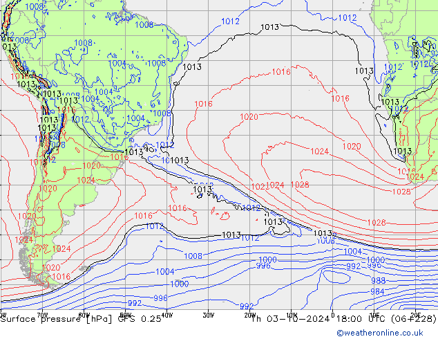 GFS 0.25: Th 03.10.2024 18 UTC