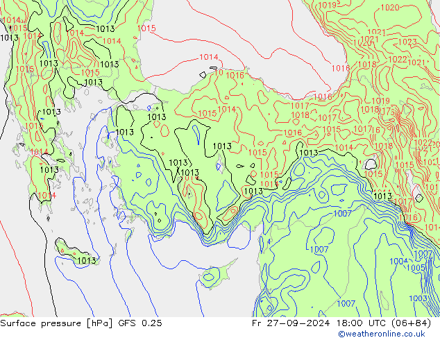 GFS 0.25: Fr 27.09.2024 18 UTC