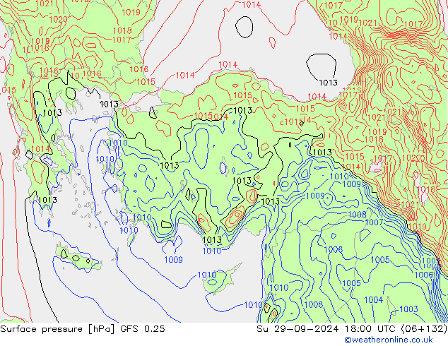 GFS 0.25: Dom 29.09.2024 18 UTC