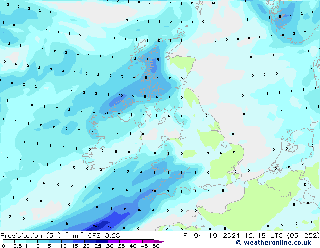 Z500/Regen(+SLP)/Z850 GFS 0.25 vr 04.10.2024 18 UTC