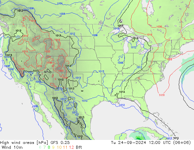 High wind areas GFS 0.25 Tu 24.09.2024 12 UTC