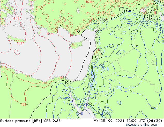 GFS 0.25: śro. 25.09.2024 12 UTC