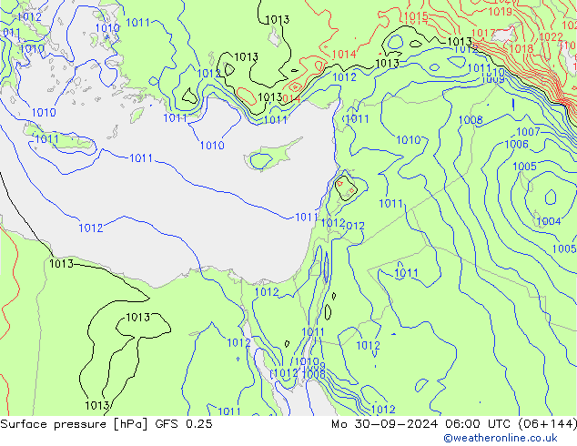 GFS 0.25: ma 30.09.2024 06 UTC