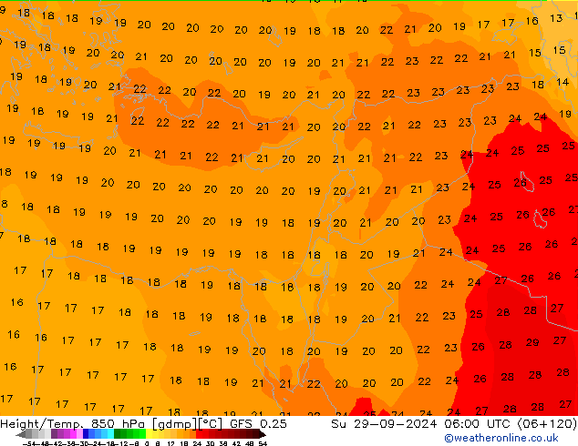 Z500/Rain (+SLP)/Z850 GFS 0.25 Su 29.09.2024 06 UTC