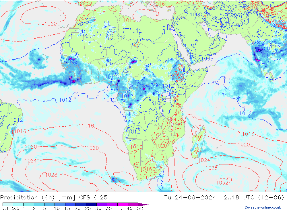 Z500/Rain (+SLP)/Z850 GFS 0.25 mar 24.09.2024 18 UTC