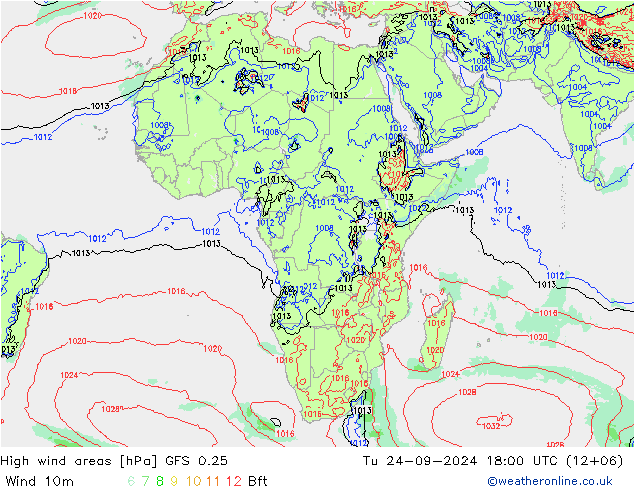 Sturmfelder GFS 0.25 Di 24.09.2024 18 UTC