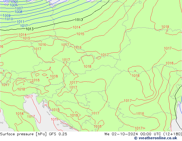 GFS 0.25: Qua 02.10.2024 00 UTC