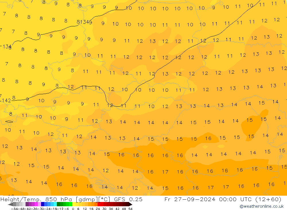 Z500/Regen(+SLP)/Z850 GFS 0.25 vr 27.09.2024 00 UTC