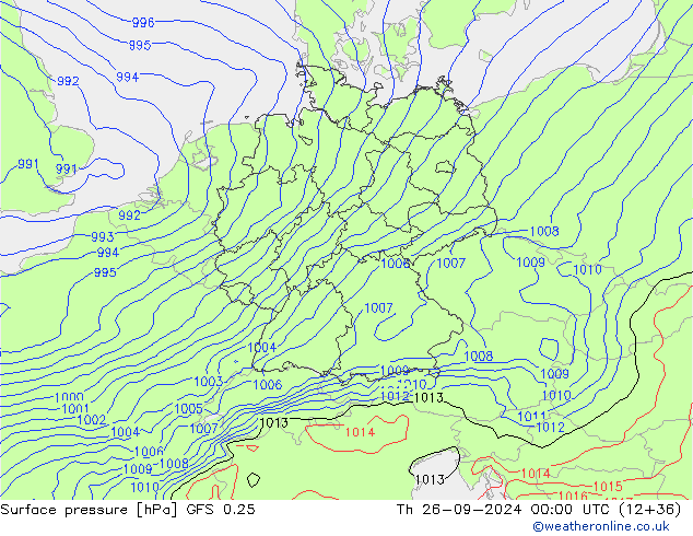 GFS 0.25: jue 26.09.2024 00 UTC