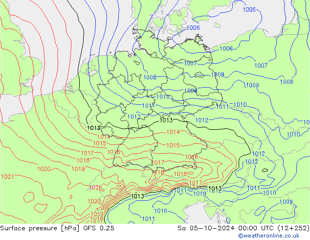 GFS 0.25: Cts 05.10.2024 00 UTC