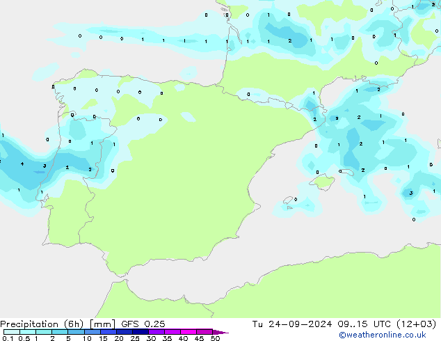 Z500/Rain (+SLP)/Z850 GFS 0.25 mar 24.09.2024 15 UTC