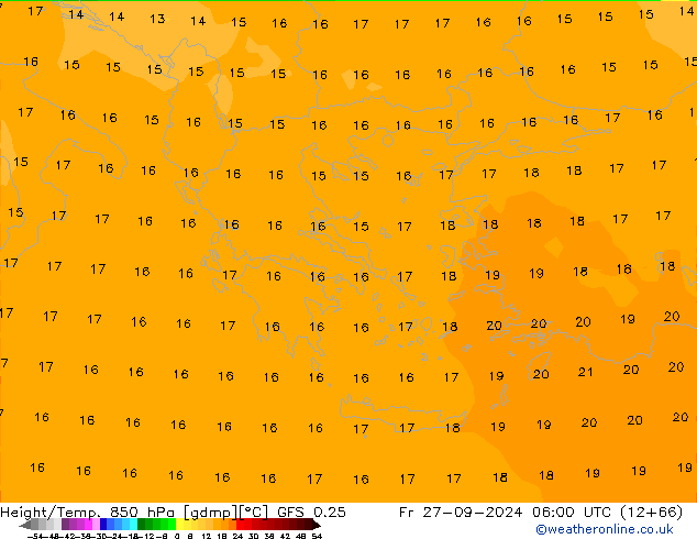 Z500/Rain (+SLP)/Z850 GFS 0.25 Fr 27.09.2024 06 UTC