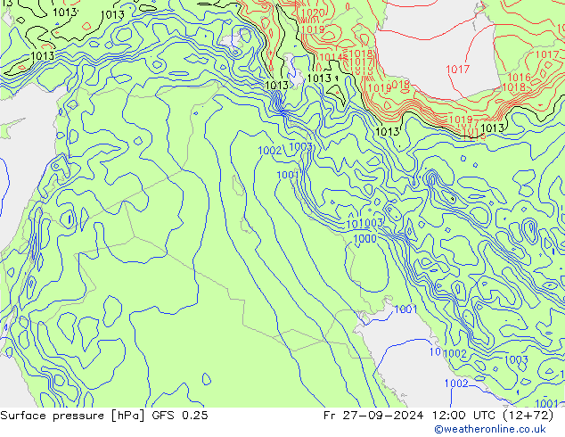 GFS 0.25: Fr 27.09.2024 12 UTC