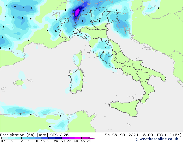 Z500/Rain (+SLP)/Z850 GFS 0.25 sáb 28.09.2024 00 UTC